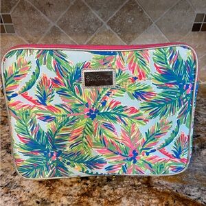 Lilly Pulitzer Vibrant Palm Tree Print Pouch/Laptop Sleeve
